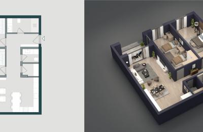 Apartment në shitje, JAKOVA HOUSING Gjakovë, Objekti-2,  Ap-04, 113.39m2