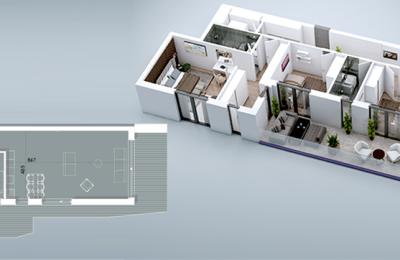 Penthouse ne shitje, VV TOWER, Apartmenti 01, Tip 3+1, 194.54m2