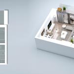 Penthouse ne shitje, VV TOWER, Apartmenti 03, Tip 2+1, 107.93m2