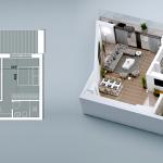 Penthouse ne shitje, VV TOWER, Apartmenti 04, Tip 3+1, 184.62m2