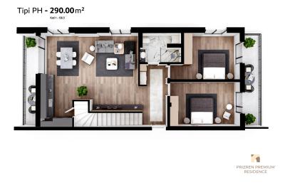 Penthause në shitje, Lamela 2, 289.90 m2