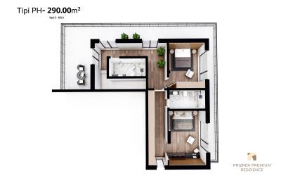 Penthause në shitje, Lamela 2, V2, 289.90 m2