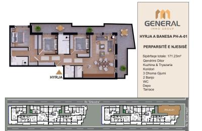 Penthouse në Shitje – HYRJA A, BANESA PH-A-01, Objekti III | General Immo Group