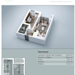 Banesë në shitje, VV TOWER, Apartmenti 13, Tip 1+1, 62.04m2, kati 3,4,6