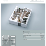 Banesë në shitje, VV TOWER, Apartmenti 20, Tip 1+1, 64.64m2, kati 5,7