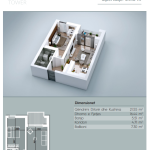 Banesë në shitje, VV TOWER, Apartmenti 19, Tip 1+1, 64.16m2, kati 5,7