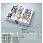 Banesë në shitje, VV TOWER, Apartmenti 21, Tip 2+1, 89.77m2, kati 3,4,6,7