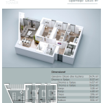 Banesë në shitje, VV TOWER, Apartmenti 16, Tip 3+1, 128.05m2, kati 3,5,7