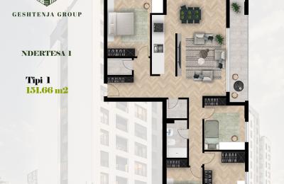 KOMPLEKSI GËSHTENJA BANESA TIP 1, 151.66 m2