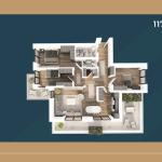 KORAL TOWER II, Banesë ne shitje TIP 14, 117.68m2