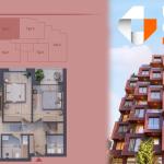 Banesë në shitje, Pixel GATE, Tip 2, Kati 1, 3, 5 - 91.86m2