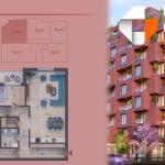 Banesë në shitje, Pixel GATE, Blloku 2, Tip 2.1, Kati 2, 4, 6  - 104.77m2