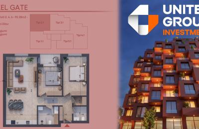 Banesë në shitje, Pixel GATE, Tip 2.1, Kati 2, 4, 6 - 92.28m2