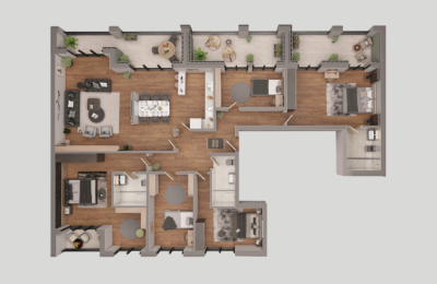 Park Residence Prishtina Objekti 9 Tip 3, 247.85+63.93m2 kati 11