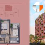 Banesë në shitje, Pixel GATE, Tip 3.1, Kati 2, 4, 6 - 81.77m2