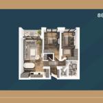 KORAL TOWER II, Banesë ne shitje TIP 4, 88.29m2