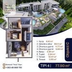 SUNRISE Banesë në qendër ULQIN Tip 4  Ob C  77.50m2
