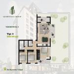 KOMPLEKSI GËSHTENJA BANESA TIP 5, 133.89 m2