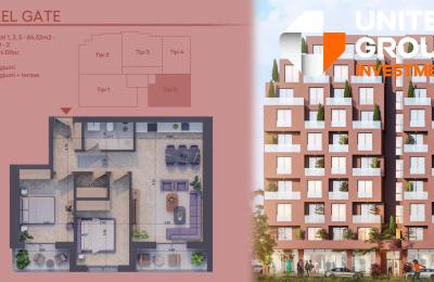 Banesë në shitje, Pixel GATE, Blloku 2, Tip 5, Kati 1, 3, 5 - 84.52m2