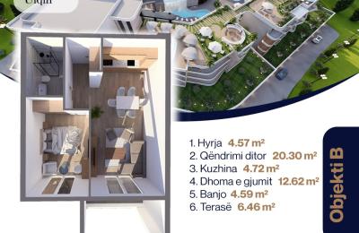 SUNRISE Banesë në qendër ULQIN Tip 5  Ob B  53.36m2