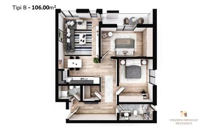 Banesë në shitje, Lamela 2, Tip B, 106.00m2