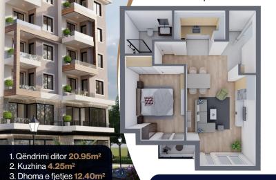 Banesë te "Bulevardi Teuta" Tipi | 51.50m2