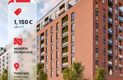 Apartamente në shitje, kati 1, - Tirana View Residence, Paskuqan! 109.86m2