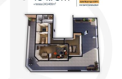 TROJA 1, Penthouse Objekti 9, 134.75 + terrasa 108.72m2