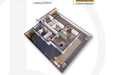 TROJA 1, Penthouse Objekti 8, 142.22  + terrasa 59.46m2