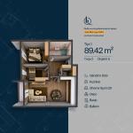 TROJA 2, Banesë T1, Objekti 6, 89.42m2