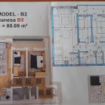 Shitet banesa 3 dhomëshe 80.09m2 kati 8 në Fushë Kosovë