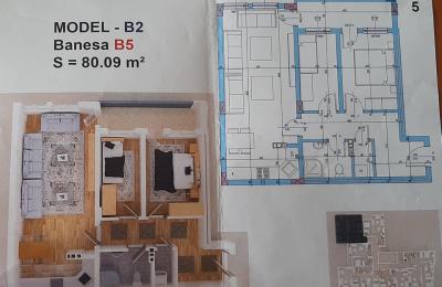 Shitet banesa 3 dhomëshe 80.09m2 kati 8 në Fushë Kosovë