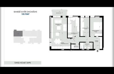 Shitet Banesa 4 dhomshe 100.95m2 kati 3 Fush Kosov