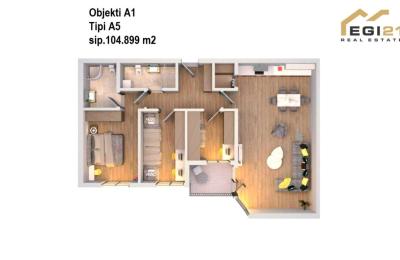 Banesë në SHITJE , 104.89m² Fushë Kosovë