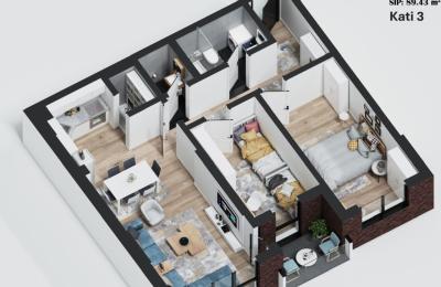 Banesë 89.43 m² për SHITJE, tek Gjykata