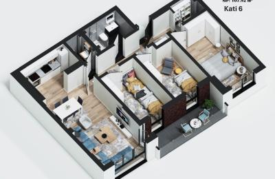 Banesë 107.92m² për SHITJE, tek Gjykata