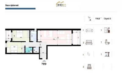 Banesë 114.8 m² për SHITJE, Prishtina e Re