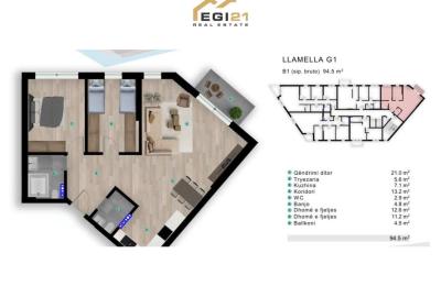 Banesë 94.5m² për SHITJE, Prishtina e Re