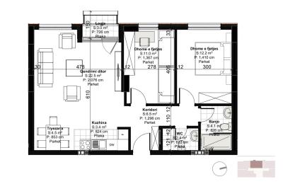 BANESE ME 79.8  m² NE OBJEKIN 4   "ART CONSTRUCTION"