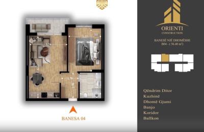 Banesë në SHITJE – 1 Dhomë gjumi – Fushë Kosovë – Tahir Zemaj – Orient Construction