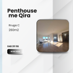 Banese & Zyre me qira Penthouse Rruga C 260m2 144m2 Banim 59m2 Teras Çmimi: € Kodi i shpalljes: 6912   